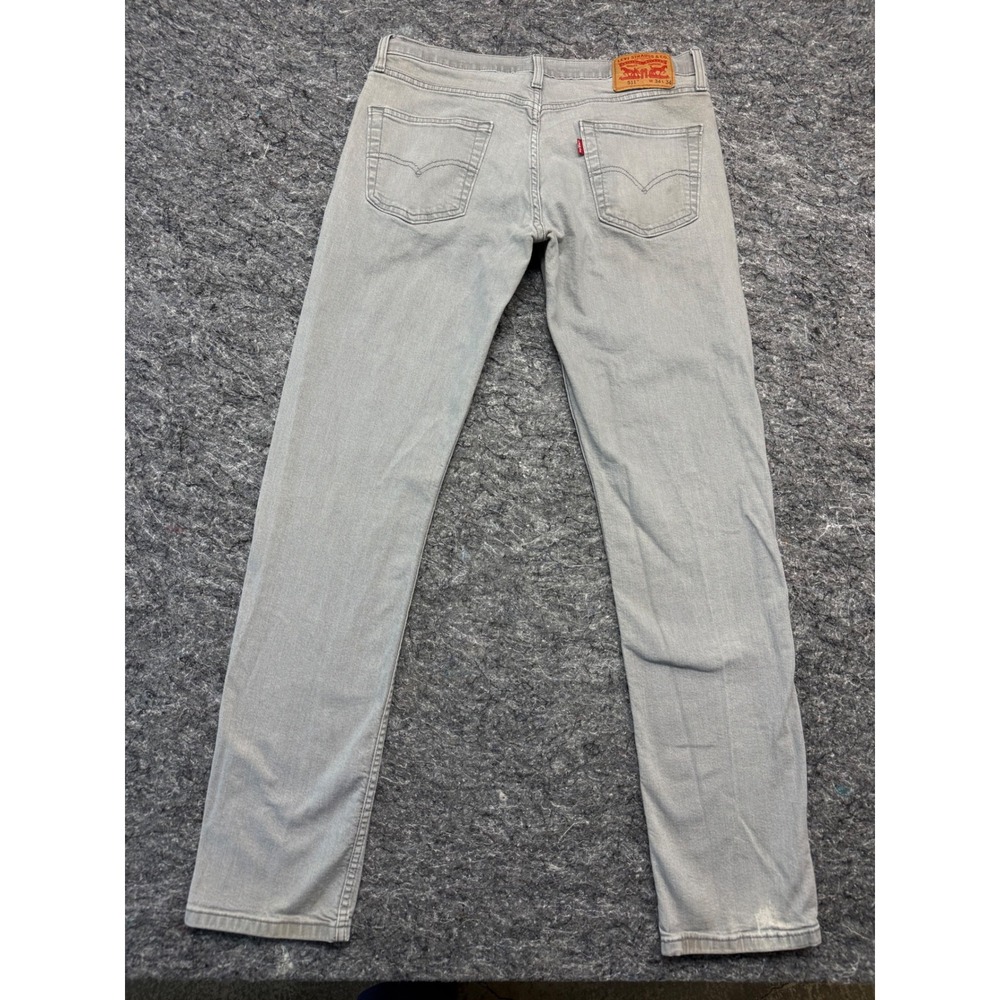 Levis 511 Slim Fit Jeans Mens 34x34 Light Gray Stretch Denim Pants 04511-3440 - Picture 13 of 16